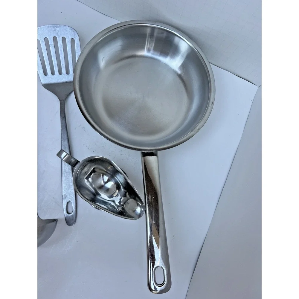 Kitchen Utensil Bundle Stainless Steel Skillet Ladle Spatula‎ Gravy Boat Scoops